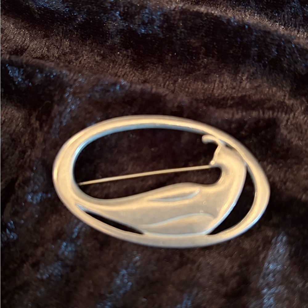 Kenneth Kantro Circa 87 Pewter Pheasant Brooch